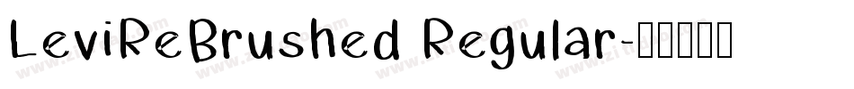 LeviReBrushed Regular字体转换